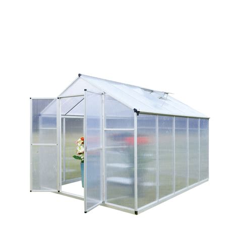 8by10 metal dome green house|TMG Industrial 8' x 10' Aluminum Frame Greenhouse w/4 mm .